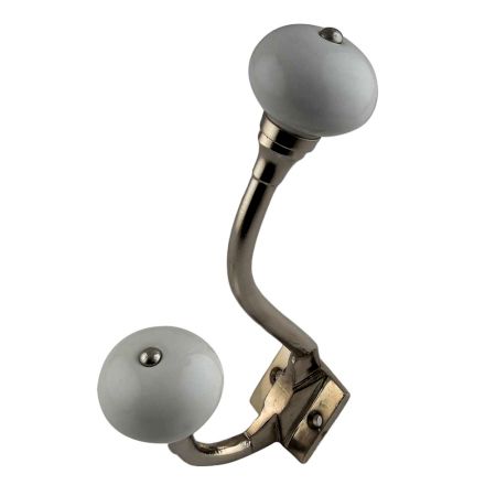 Light Grey Solid Silver Iron Hooks